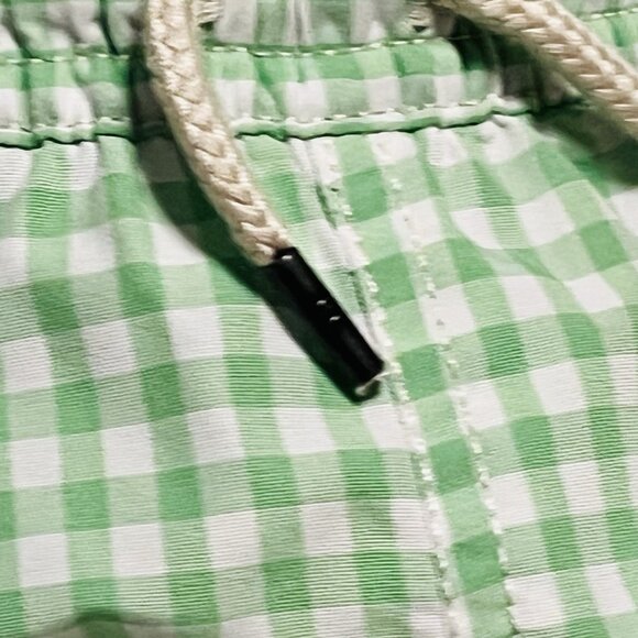 NEW Polo Ralph Lauren Gingham Pony Logo Swim Trunks Boys Size 7 Elastic Waist - Picture 4 of 11